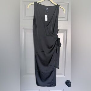 Gap Elegant Black Wrap Dress, NWT’S, Size Medium